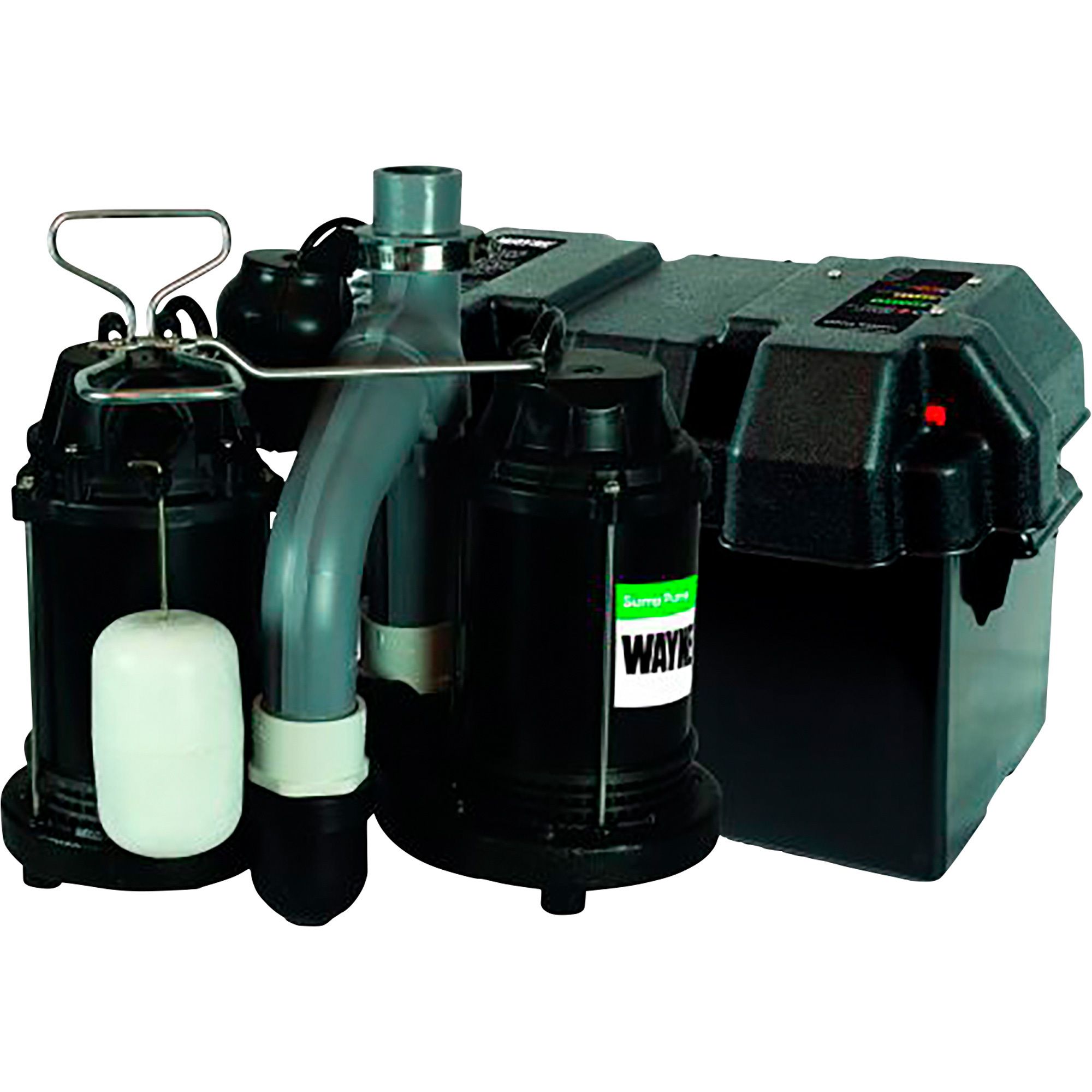 Wayne Sump Pump System, 1/2 HP Primary, 12V Backup, Model# WSS30VN